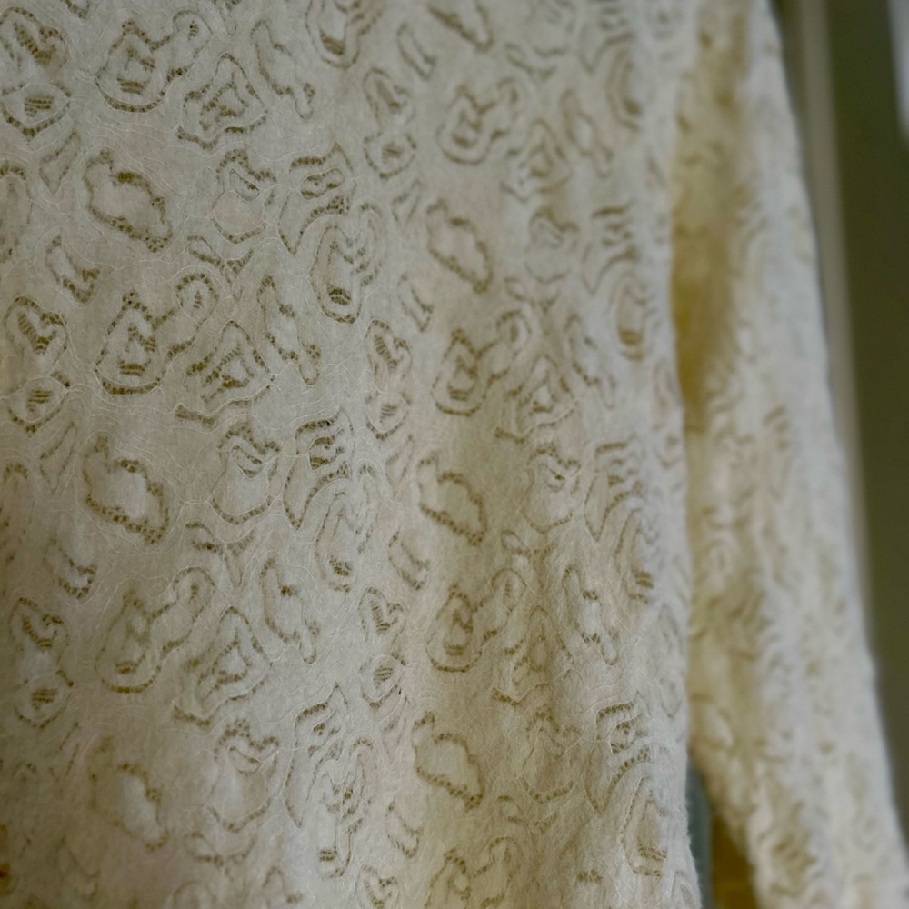 Cider Cream Ruffle Mock Neck - Picture 4 of 5